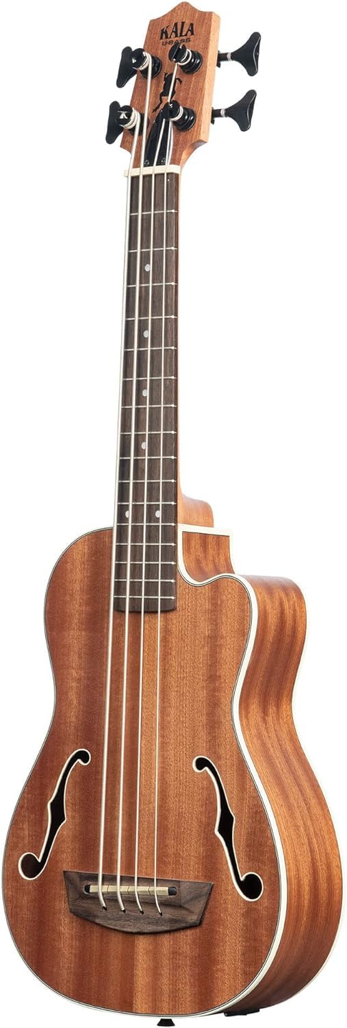 Kala Journeyman Acoustic-Electric U Bass with F-Holes Bundle with Tuner and Polishing Cloth - Image 3