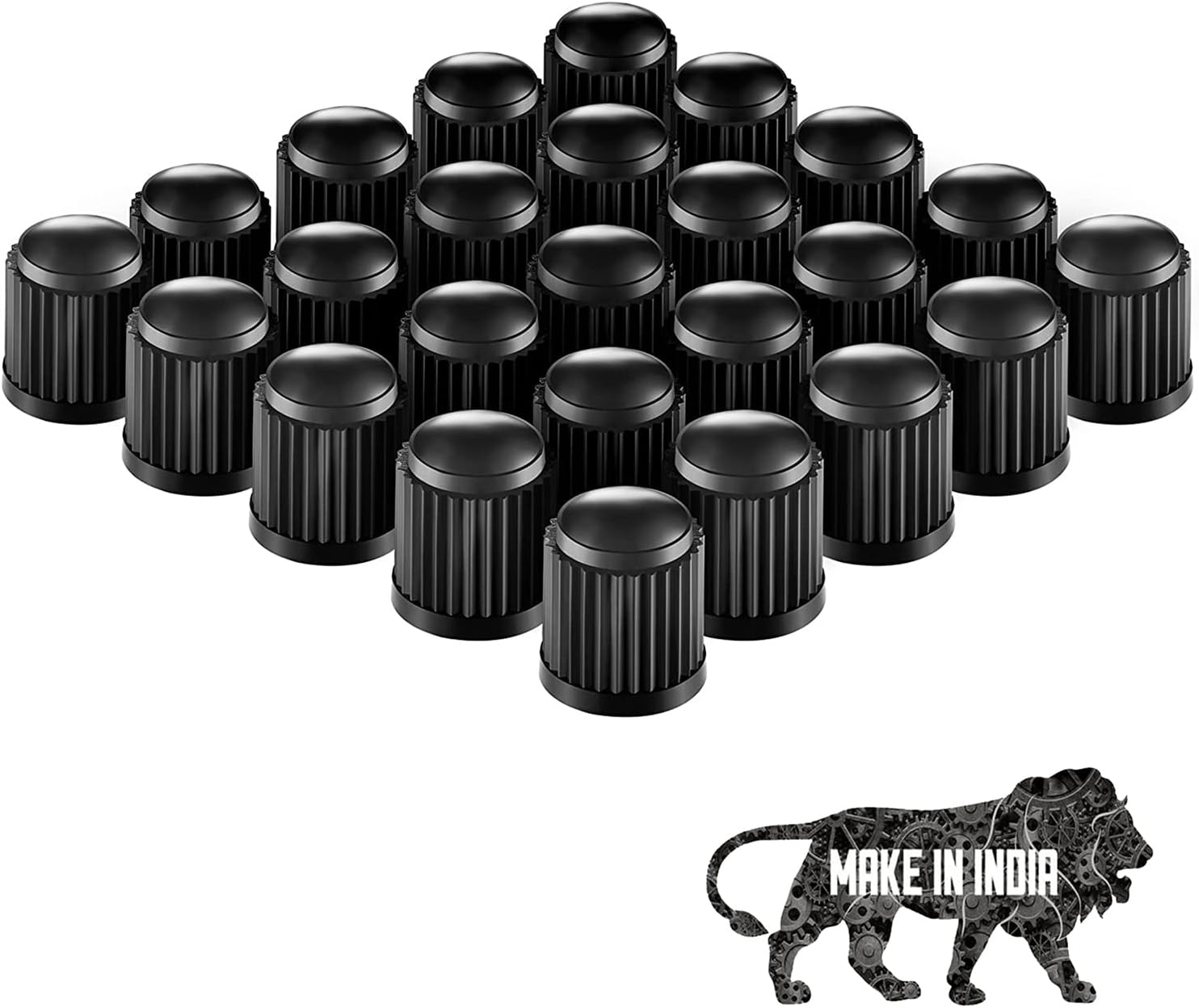 10 Pcs Car Wheel Universal Tire Stem Covers for Cars, SUVs, Bike and Bicycle, Trucks, Motorcycles Heavy-Duty Valve Cap Stem Air Valve Caps (Pack of 10, Black)
