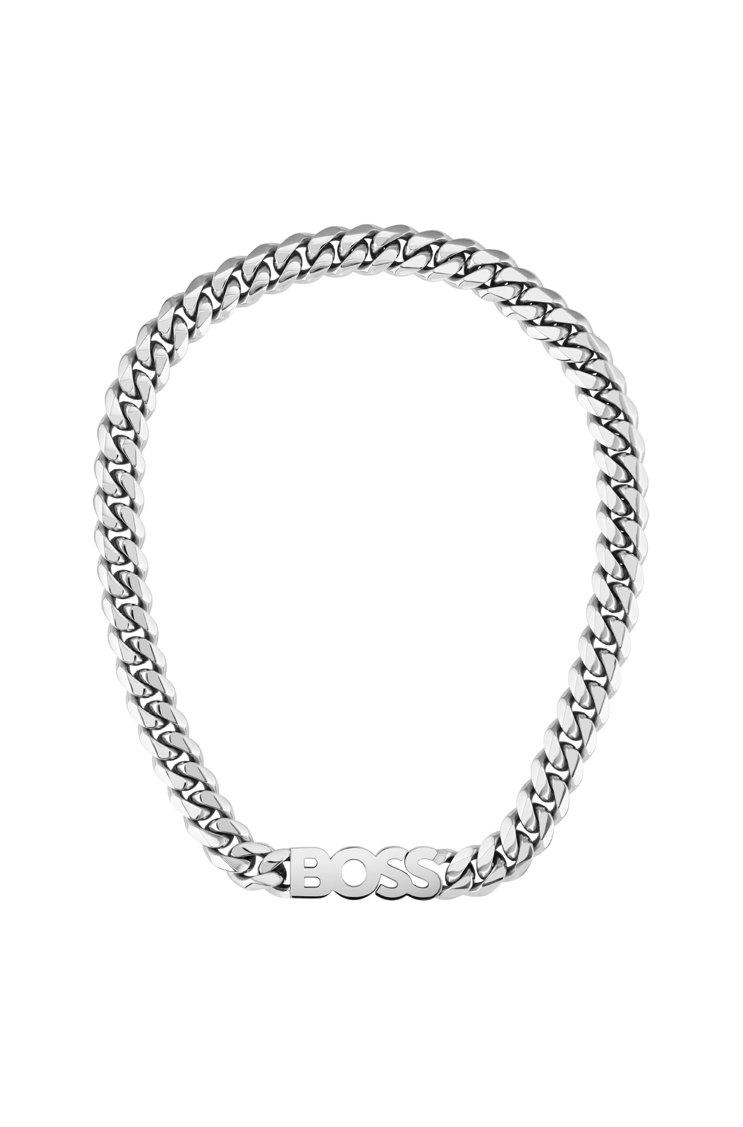 BOSS Jewelry Men's KASSY Collection Chain Necklace in Stainless Steel with a Charm - 1580441