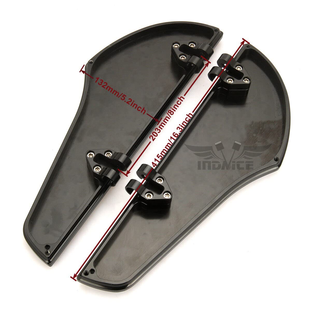 Amazon.com: Black Defiance Rider Footboard Kit Fit For Harley 