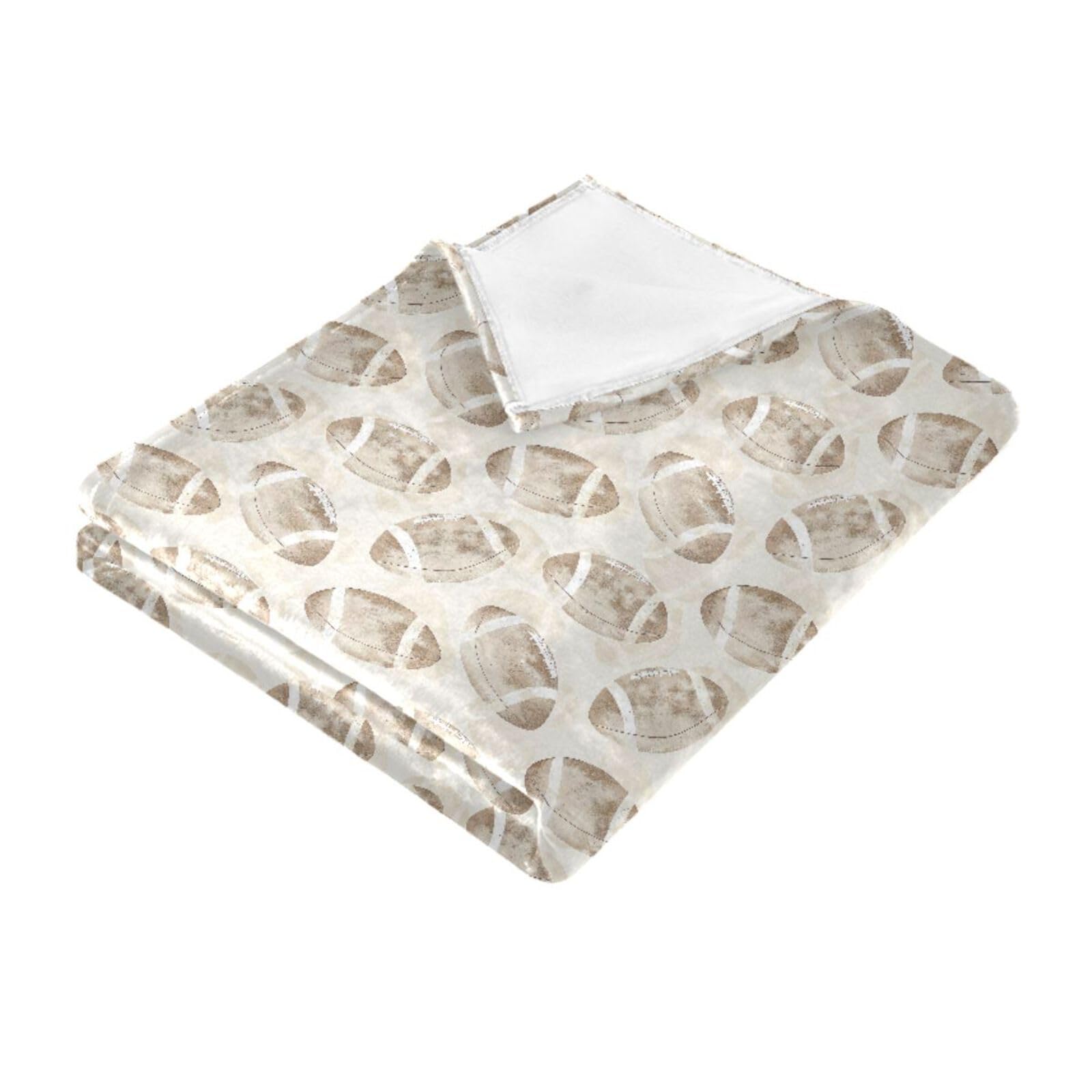 Couverture douce beige vintage football salon plaid chaud anti-froid