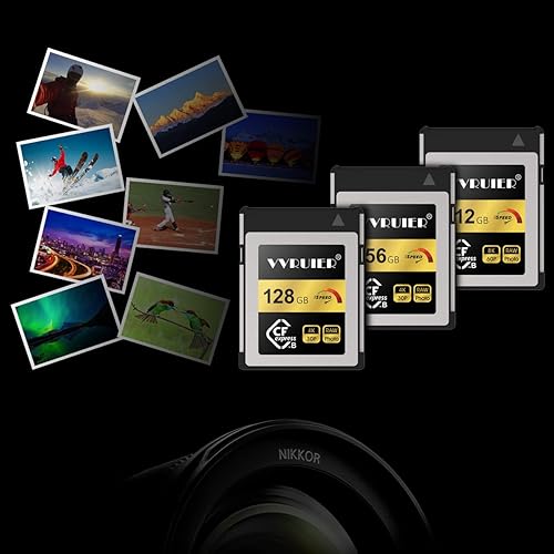 Miniatura 5 de Tarjeta de memoria CFexpress tipo B de 128 GB, grabación de video 4K sin procesar, CFexpress tipo B para cámaras, compatible con Nikon D6Z6Z7, Canon