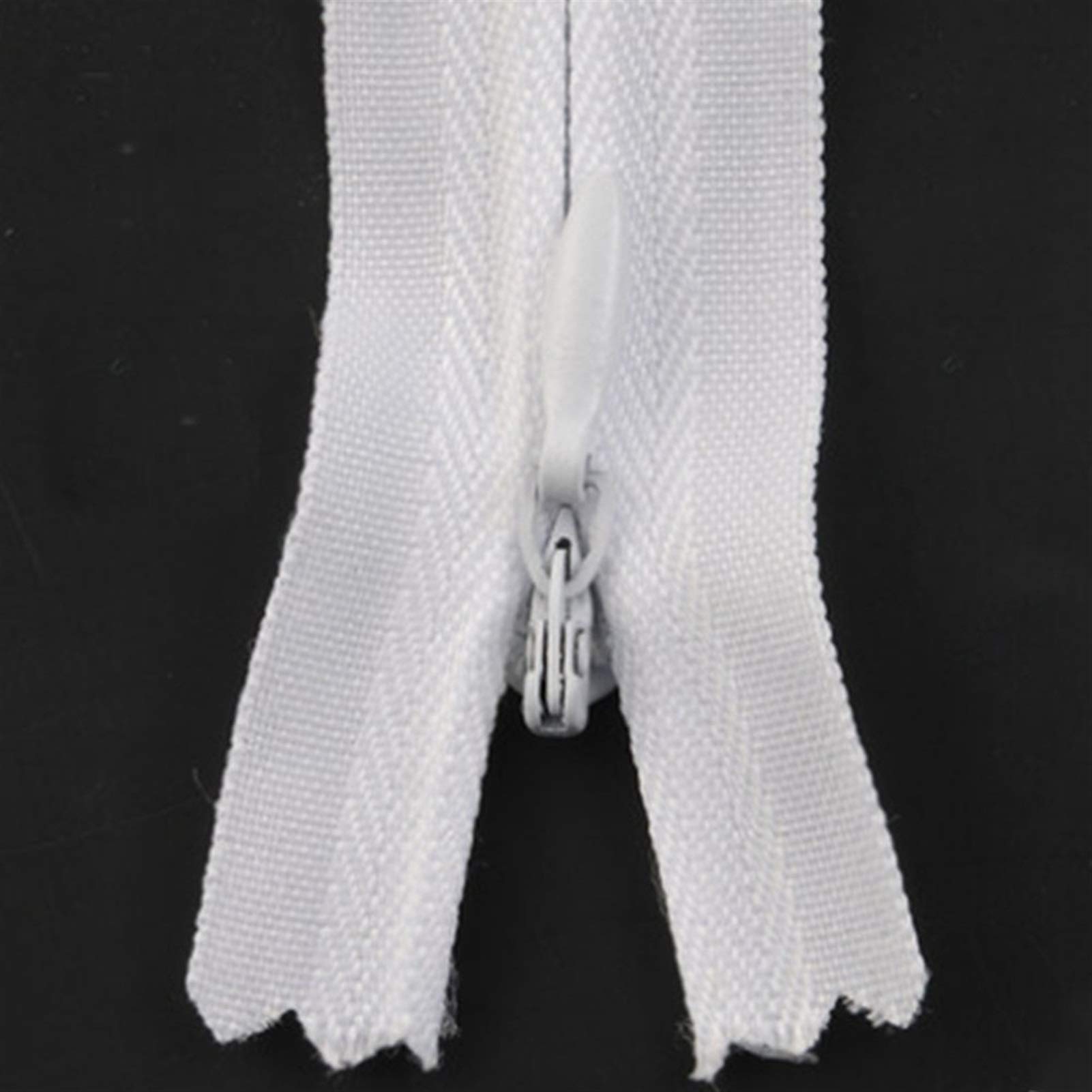 CFFQDQUANB Zipper for Bags, Zipper 10pcs/Bag 28cm-60cm NO.3 Long Invisible Zippers,for Sewing Clothes Accessory,(White)