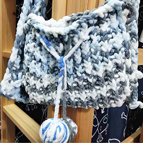 Jumbo Chenille Yarn,Colorful Chunky Chenille Yarn,Arm Knit Yarn,Snuggly Chenille Yarn For Diy Throw Blanket Cat Cave 100G #TOP3