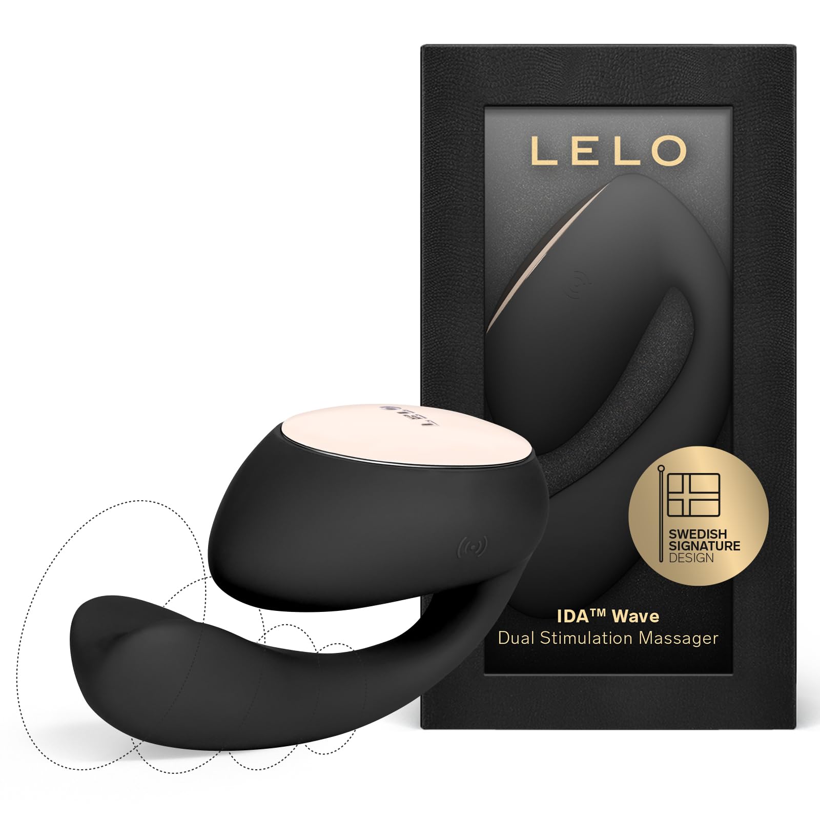 LELO IDA Wave Vibratore a Distanza con App, Black, per Donna, Vibratori Clitoride Donna con 2 Potenti Motori e 10 Modalità di Vibrazione, Vibratori con Telecomando a Distanza