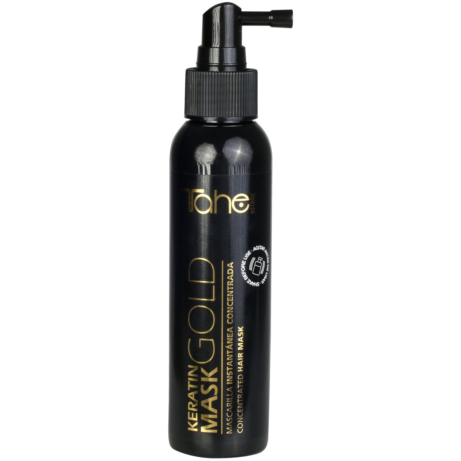 Tahe Keratin Gold Mascarilla concentrada de efecto instantáneo sin aclarado con Oro líquido y Queratina, 125 ml