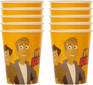 Mighty Mojo Wild Kratts Party Cups 10 Pack Kids Birthday Supplies Reusable Cartoon Adventure Party Favors