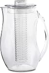 Grand Pitcher d'eau pour infuseur de fruits (2.9 Quart/93 Oz) – Acrylique résistant aux éclaboussures BPA Gratuit - Jus d'infusion pour thé glacé, jus, boissons, eau, citron, fruits & Herbes