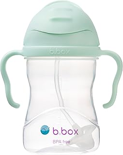 b.box Trinklernbecher Für Jeden Winkel | Flip-Top, Schwerer Strohhalm, Griff, Auslaufsicher | BPA-Frei & für Spülmaschine | Ab 6 M | 240 ml
