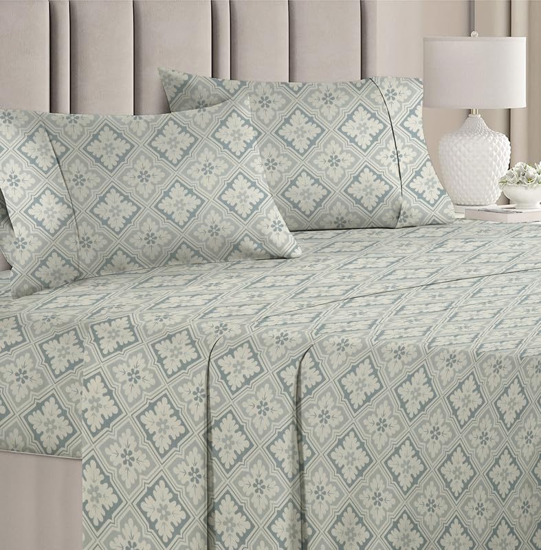 BSB HOME Premium Pure Cotton 220 TC Flat Double Bed Bedsheets for Summer Breathable | Wrinklefree (Size-220 x 230 Cm) with 2 Pillow Covers (Size-17 X 27 Inches, White & Grey) (B0CYPSNBF1) Amazon Price History, Amazon Price Tracker