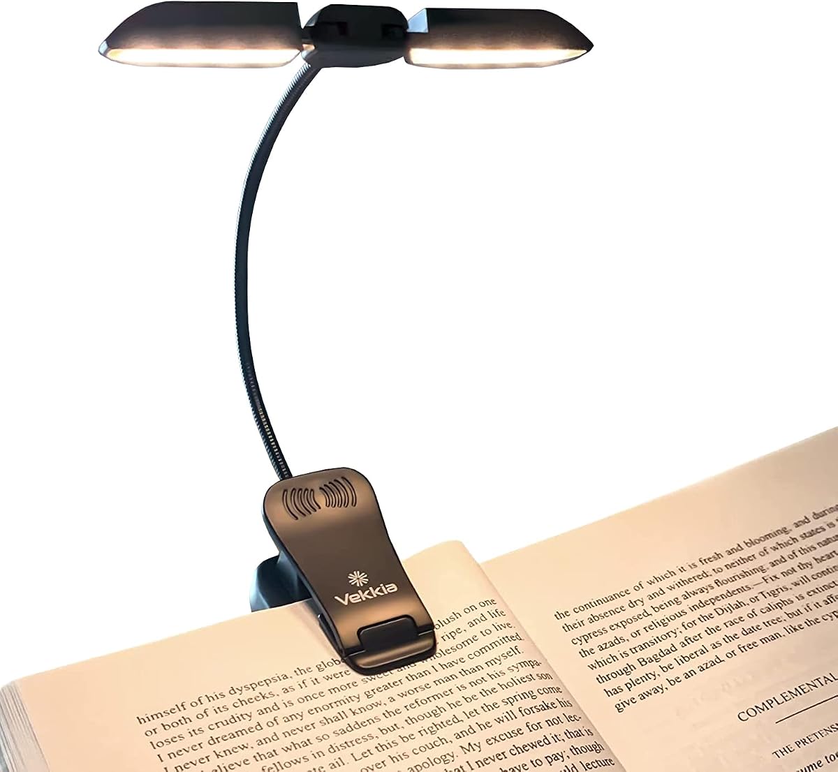 14 LED Rechargeable Book Light for Reading at Night | Eye-Care Reading Light for Books in Bed/180° Adjustable, Clip on Lamp/3 Color Temperatures, Lightweight