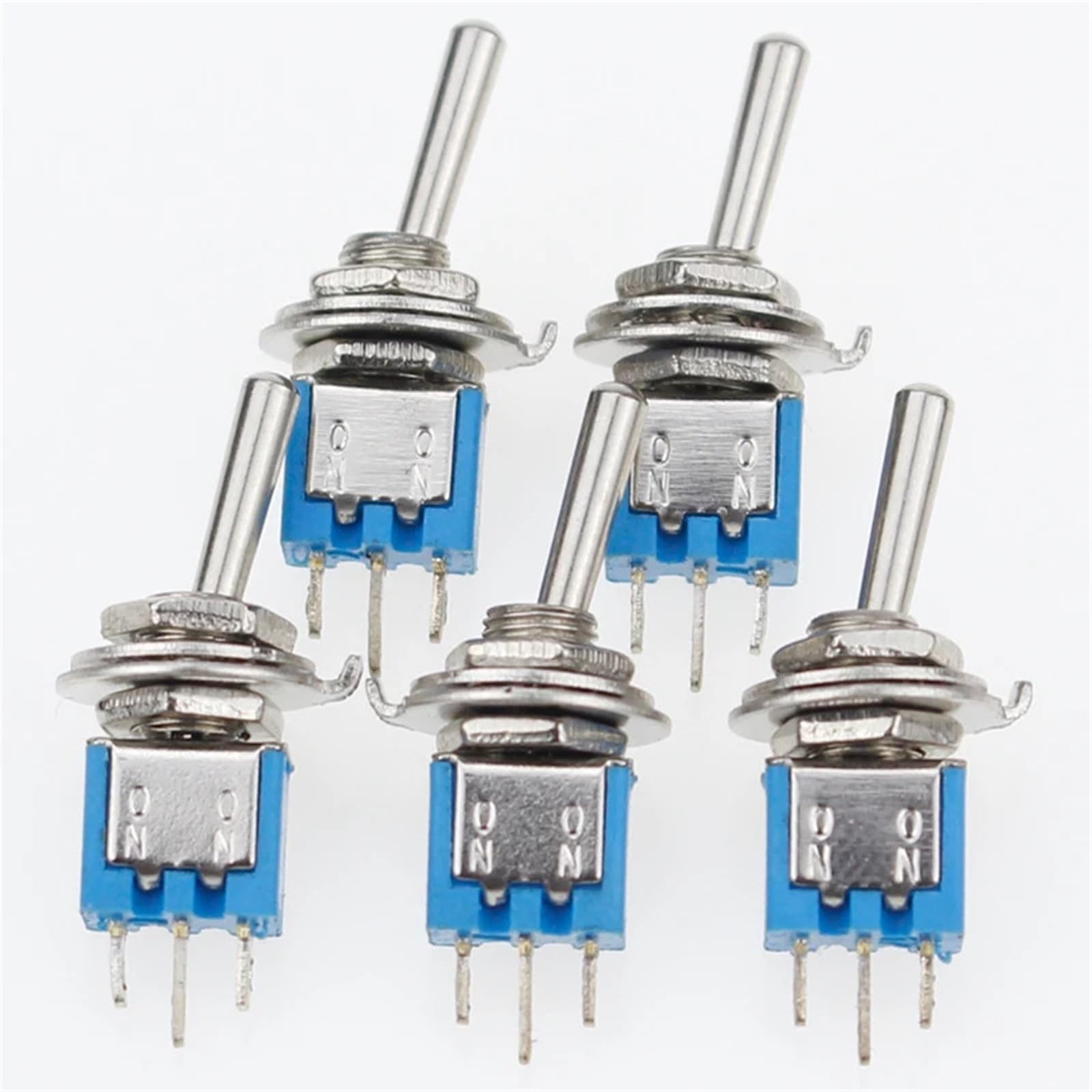 Interruptor basculante SMTS-102 de 3 pies y 2 posiciones para proyectos electrónicos, pack de 5 6