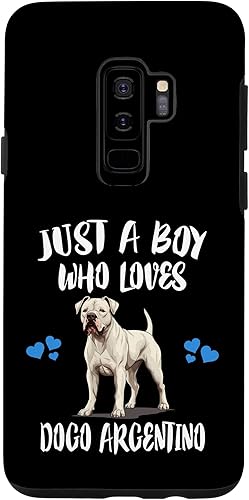 Galaxy S9+ Just A Boy Who Loves Dogo Argentino Dog Case