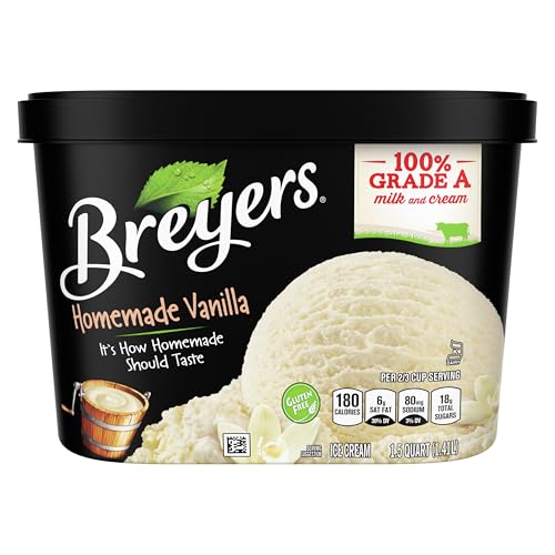 Breyers Classics Ice Cream For A Delicious Frozen Treat Homemade Vanilla Made With 100% Grade A Milk & Cream cover