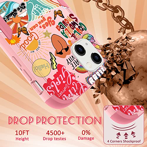 Plakill for iPhone 14/13 Case, Cute Art Cover for Women - image 3