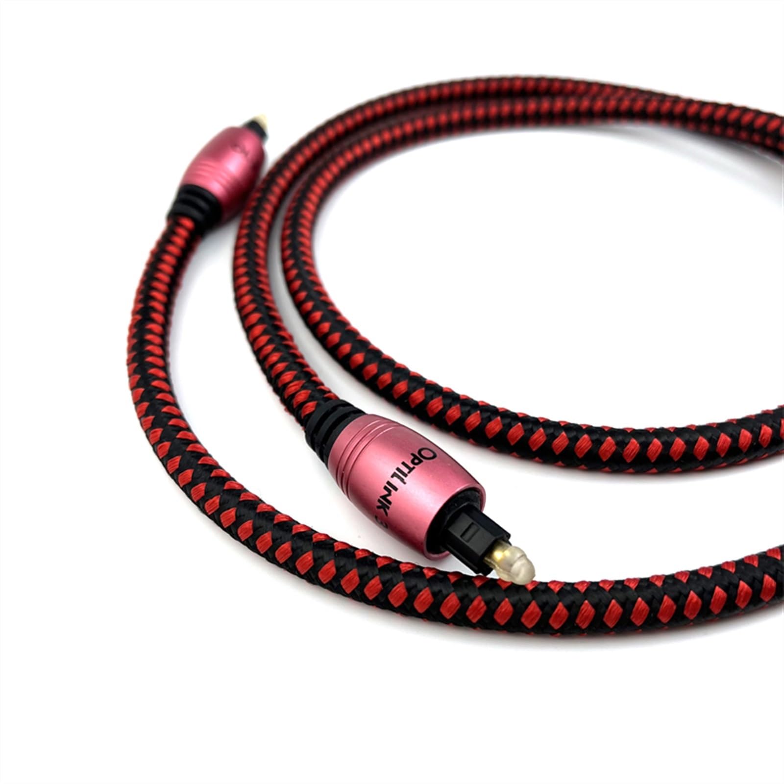 Cable de fibra óptica HiFi Audio Digital Line Audiophile Optilink-3 Toslink HiFi (Color : Red, Size : 1m)
