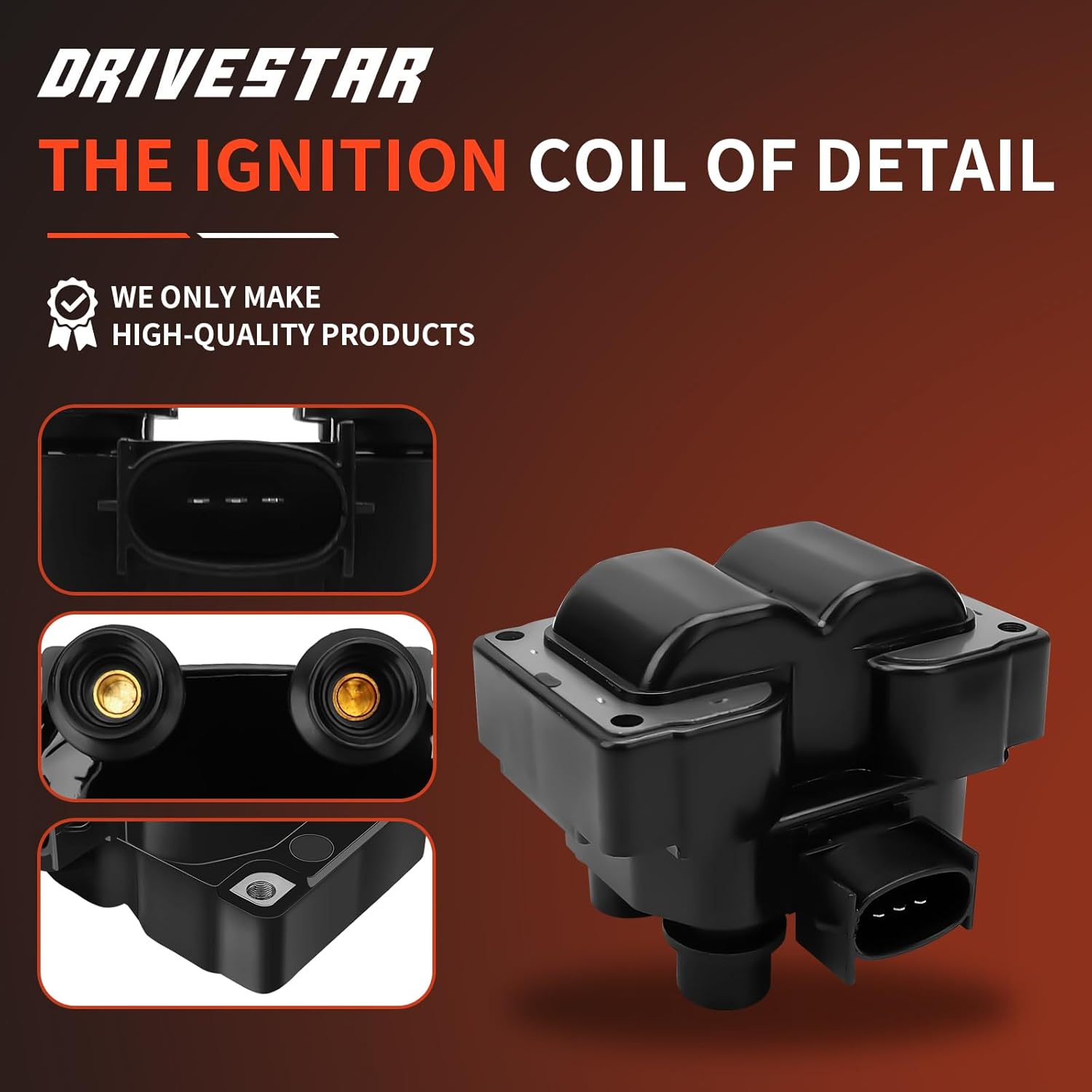 DRIVESTAR DG530 2PCS Replacement Ignition Coil Pack for Ford F-150 F-250 Explorer for Mercury Cougar for Lincoln Town Car 2.0L 5.0L 2.5L 4.6L