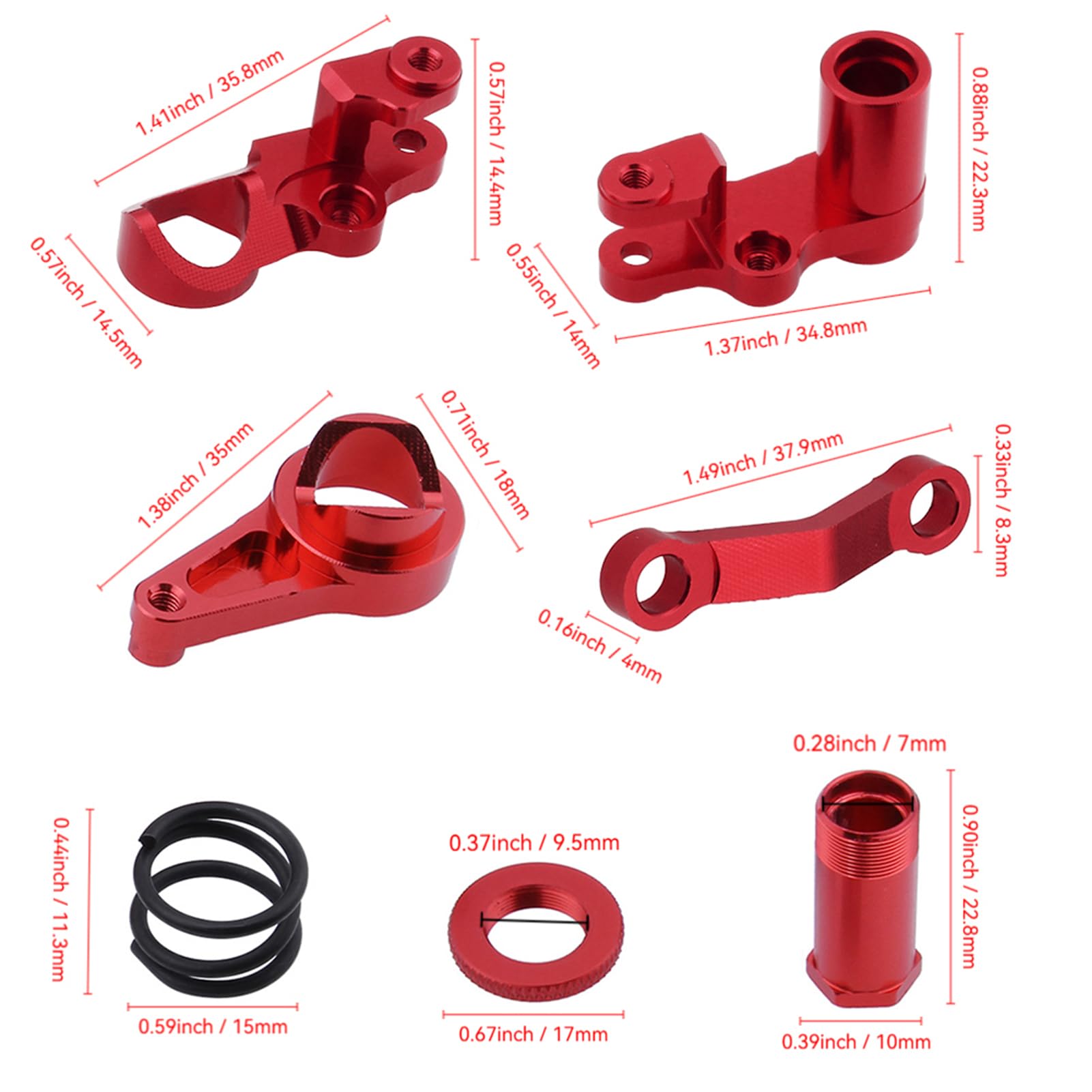 RCAWD Steering Bellcranks Servo Saver Set For Traxxas Slash 4x4 - Aluminum Upgrade Parts - View #11