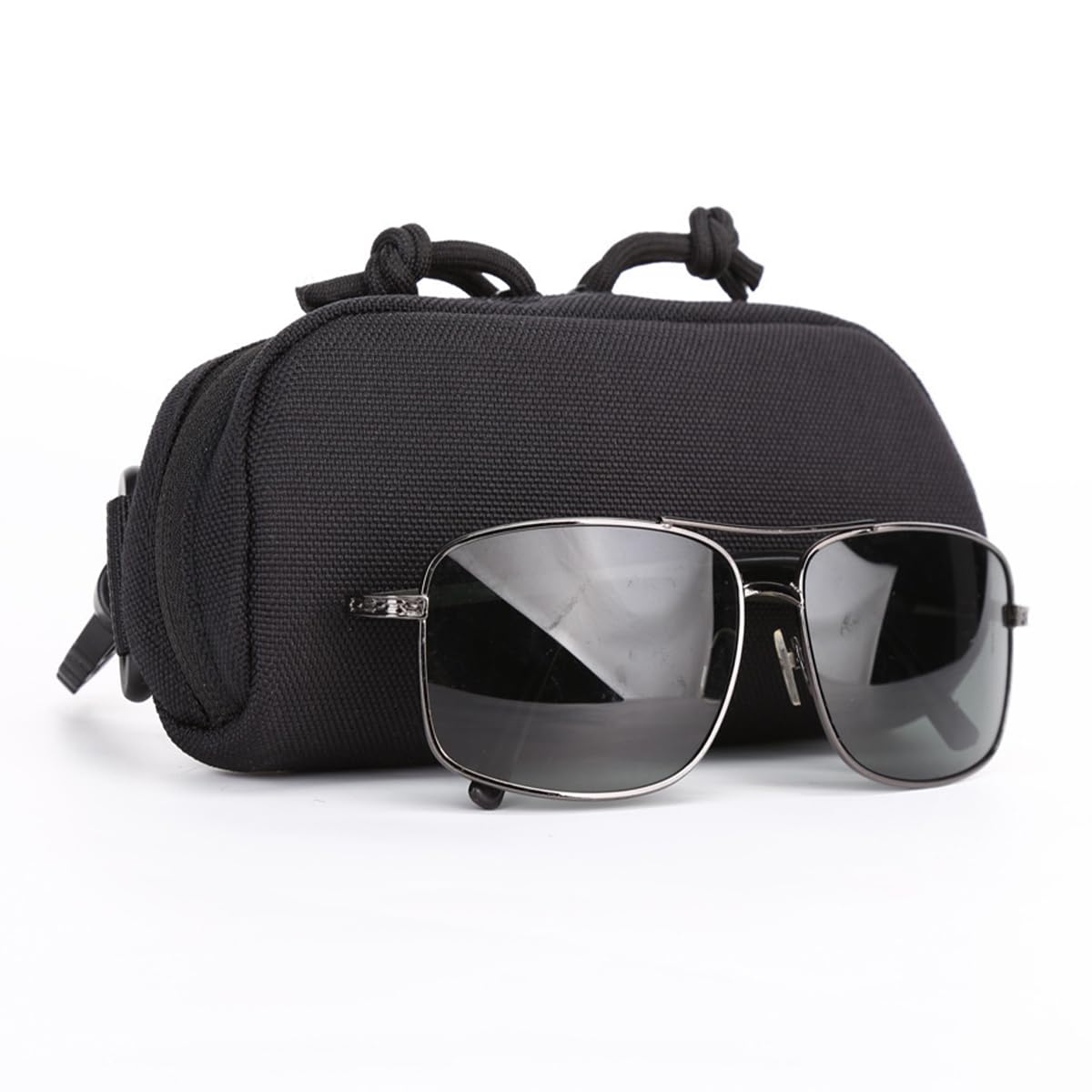 Custodia per occhiali da sole con passante per cintura, custodia per occhiali da sole con chiusura lampo portatile, borsa per occhiali da sole per esterni, arrampicata, escursionismo,