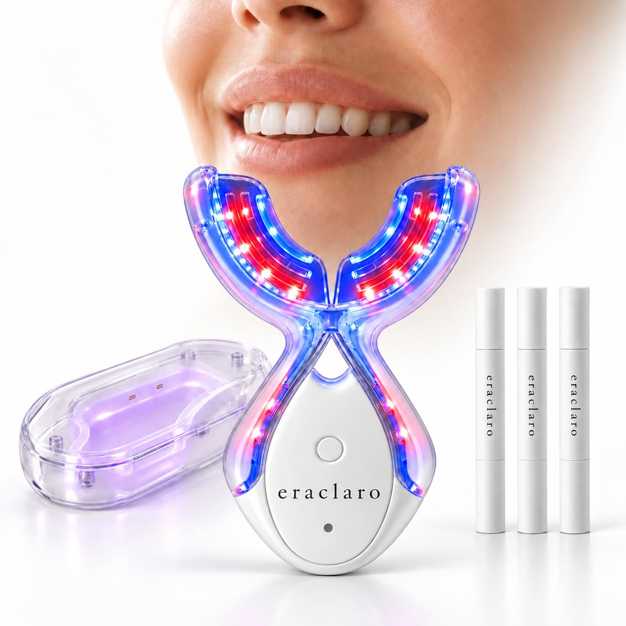 Glow Kit – Kit de blanchiment dentaire LED au PAP, 3 stylos