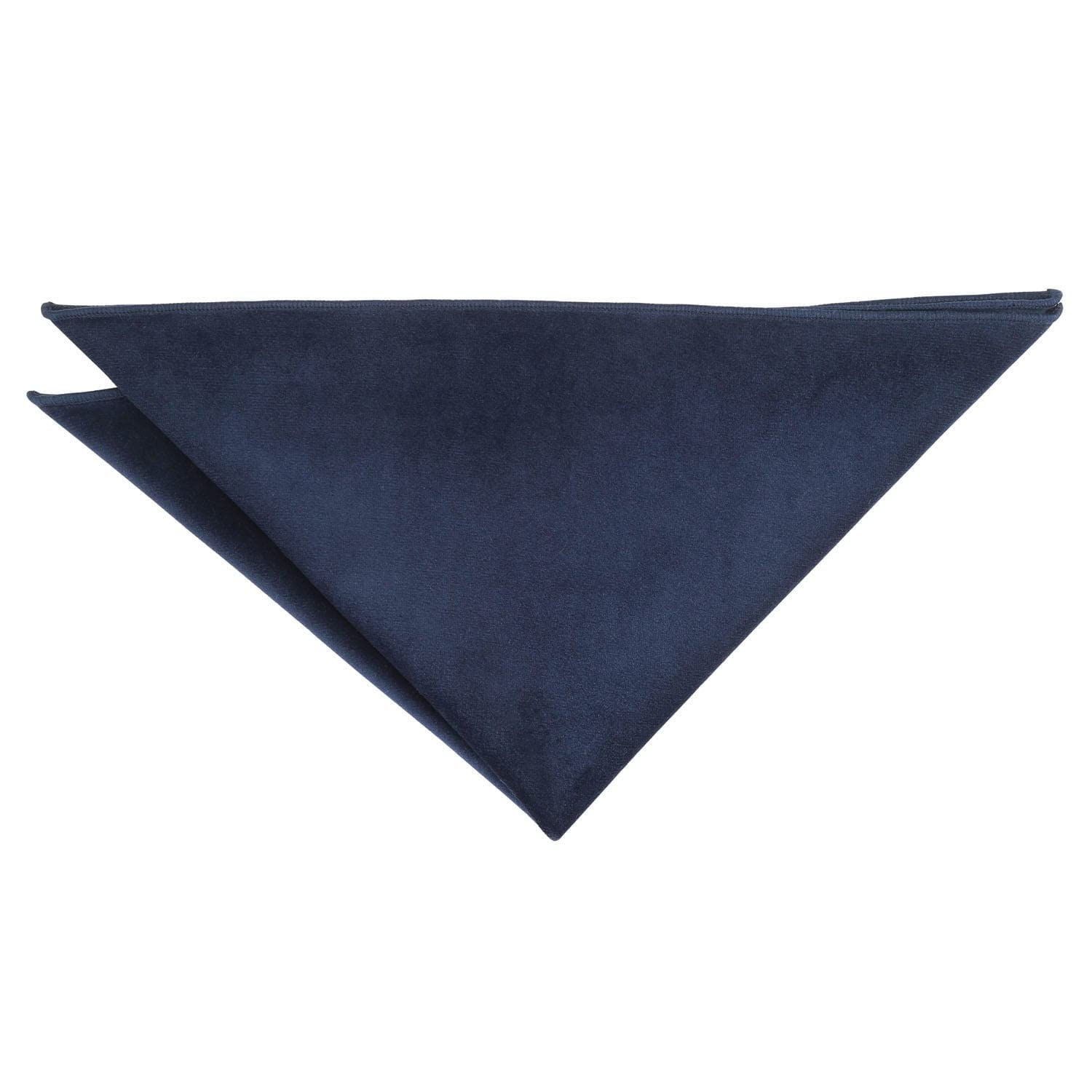 DQT Mens Plain Velvet Pocket Square Handkerchief Wedding Formal - Navy Blue