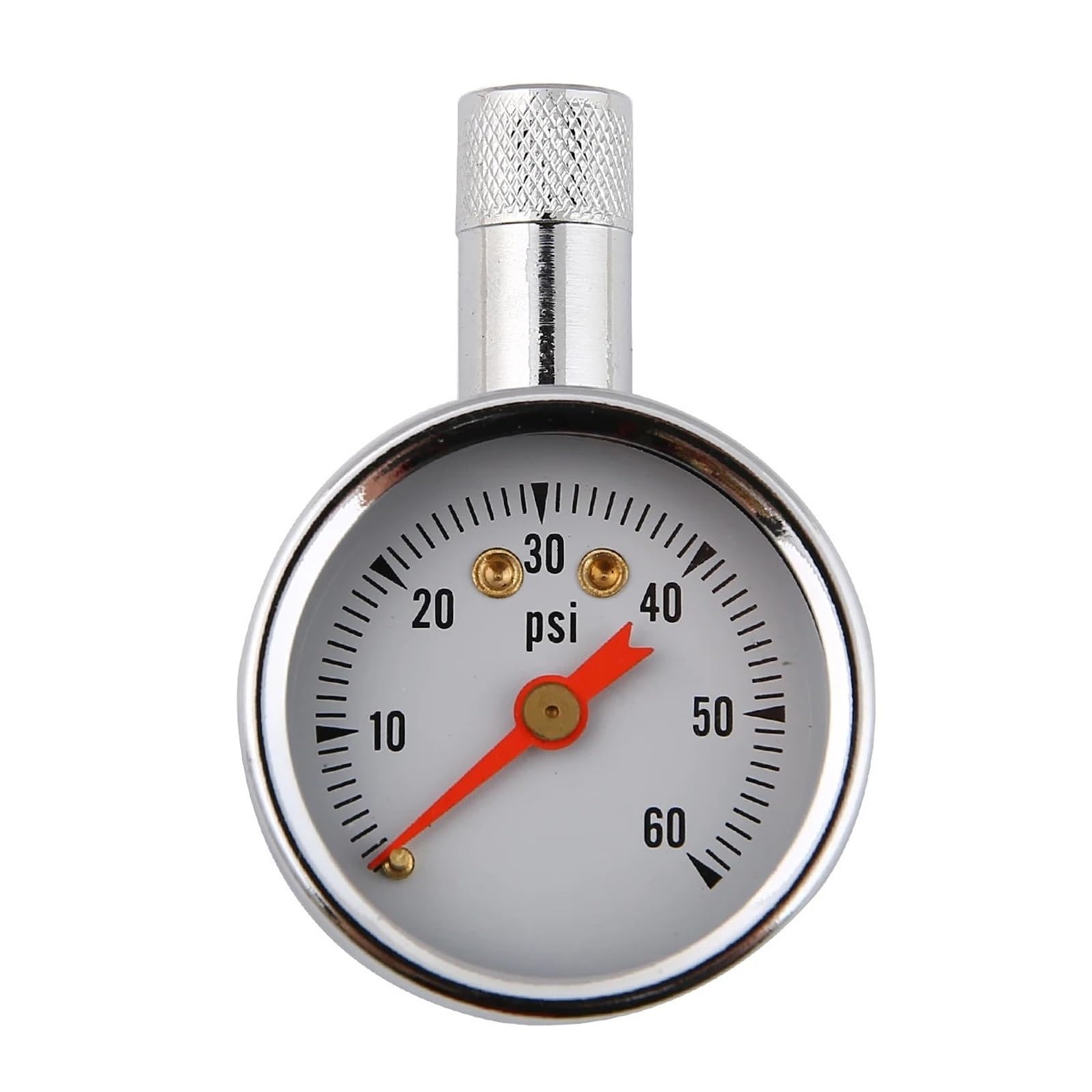 Reifendruckmesser 60 Psi Mini Mechanischer Reifendruckmesser For Autos LKW Fahrräder Autozubehör Einfach Zu Bedienen(60 Psi White)