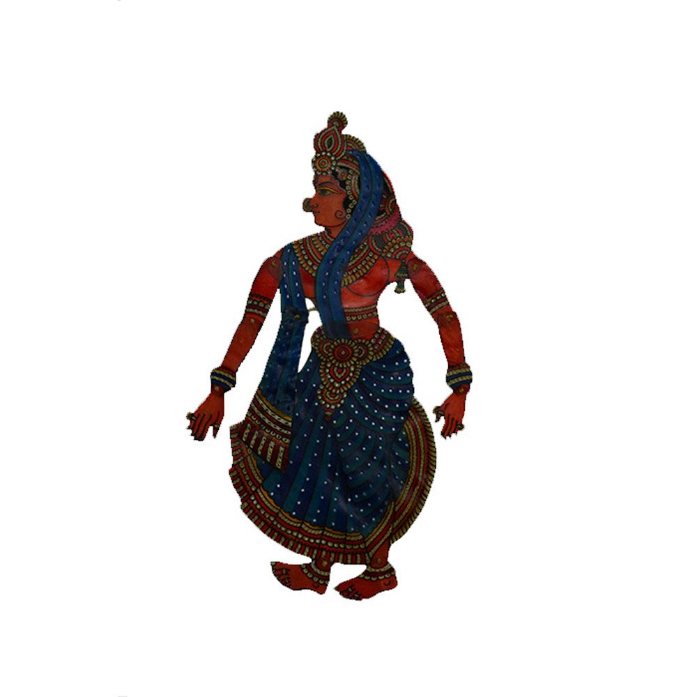 Royal Leather Hand Painted Foldable Puppet - Sita