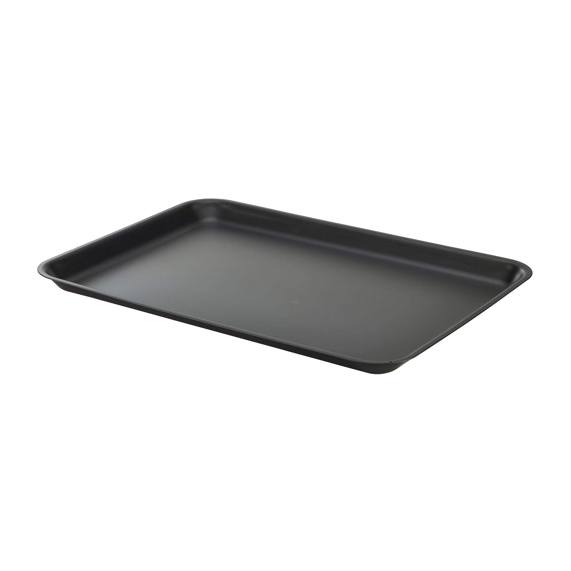 Genware Black Galvanised Steel Serving Tray Matte 37 X 26.5Cm - Food Service And Presentation Platter