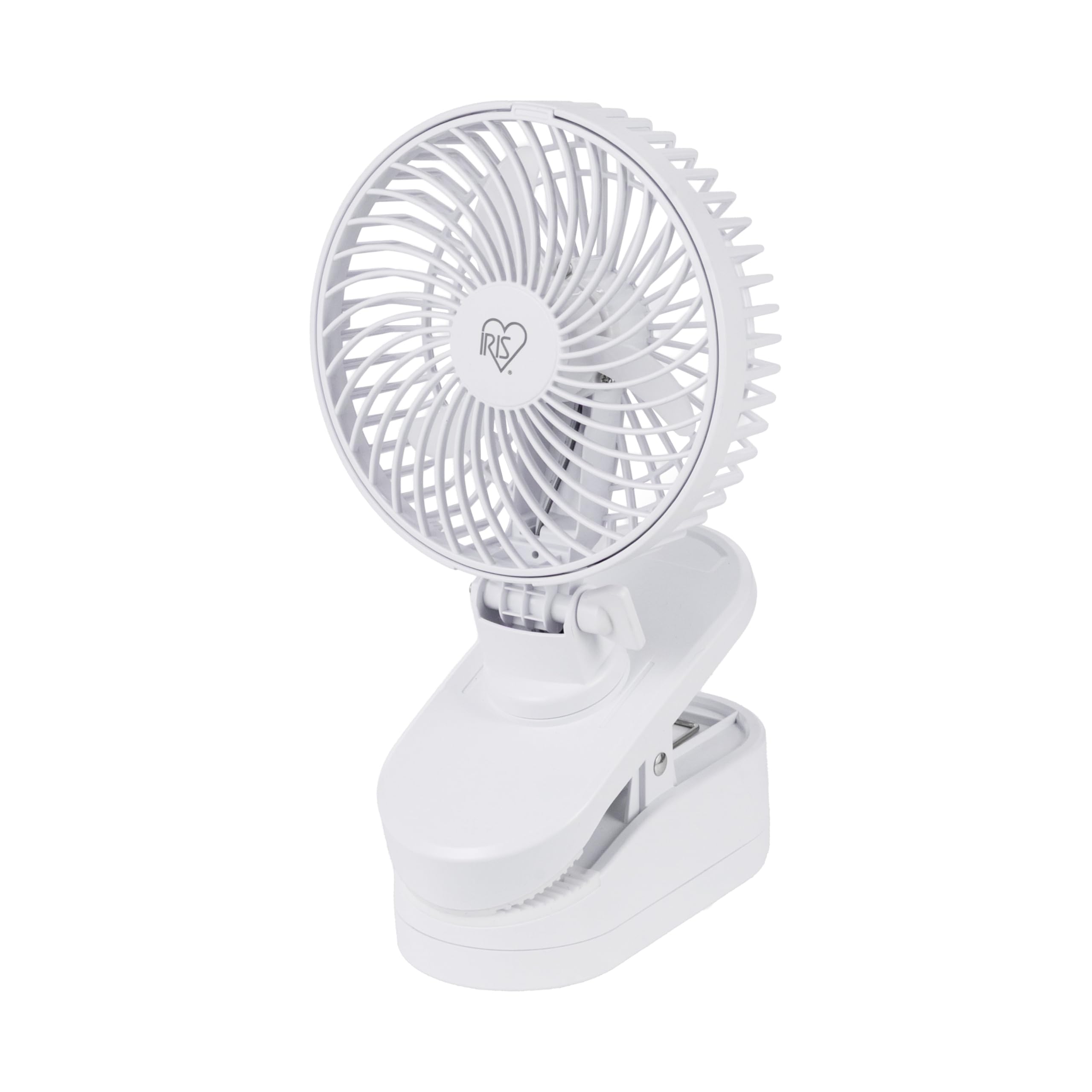 IRIS USA WOOZOO Ventilateur à clipser à piles de 12,7 cm, 2 vitesses, alimenté par batterie D, ventilateur personnel, mini ventilateur de voyage portable pour poussette, voiture, bureau, chevet