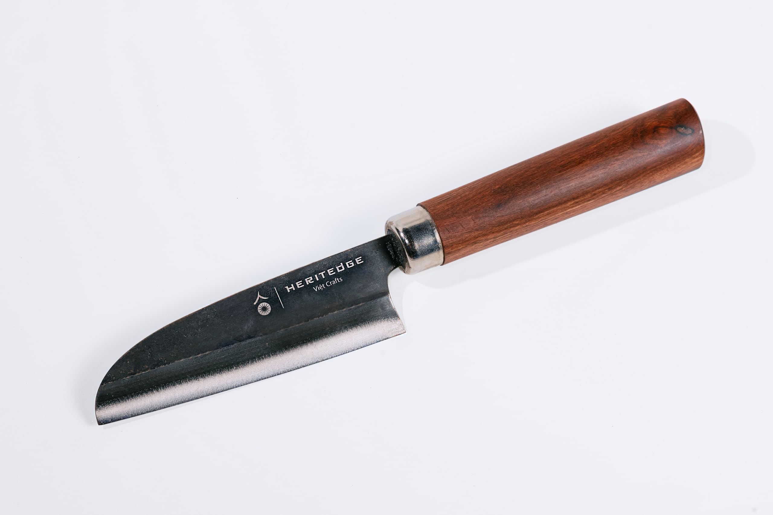 Handgefertigtes Küchenmesser – Hac Classic | Handgeschmiedet in traditioneller Schmiede in Vietnam | Carbonstahl 60–61 HRC | Tamarindenholz