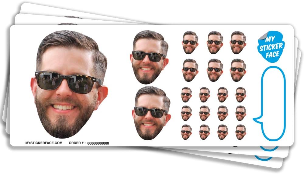 Custom Face Stickers, Stickers of Your Face, Sampler Sheet - 3 Sheets - Custom Stickers