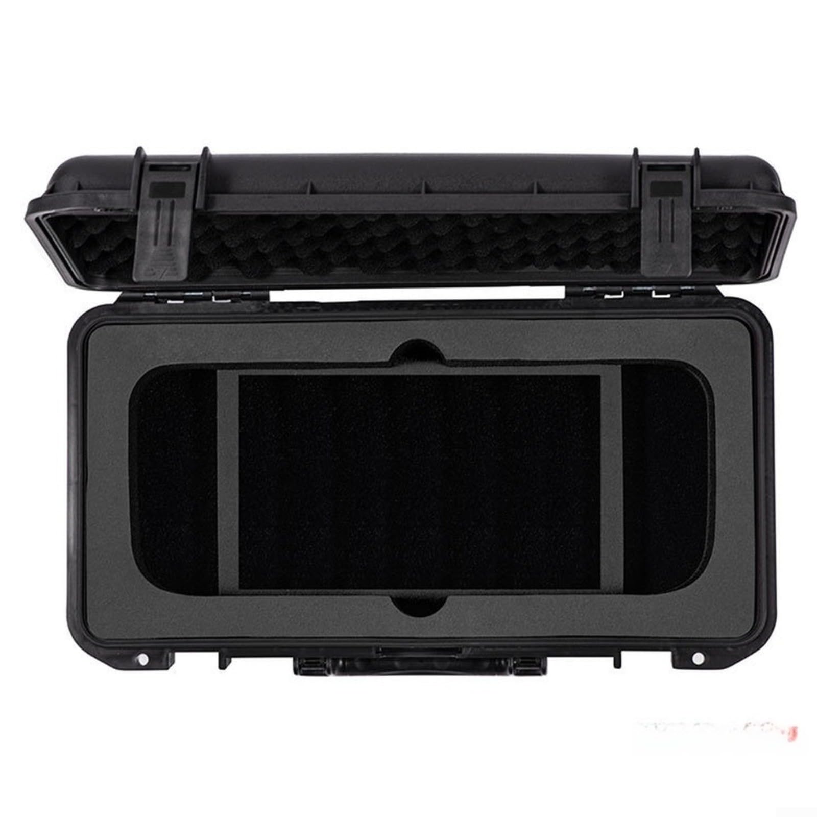 Harte Tragetasche für Legion Go 2, schützende Aufbewahrungsbox mit stoßdämpfendem Schwamm und Griff, Kunststoff-Reisetasche für Handkonsole, Schwarz, 37 x 22 x 13 cm