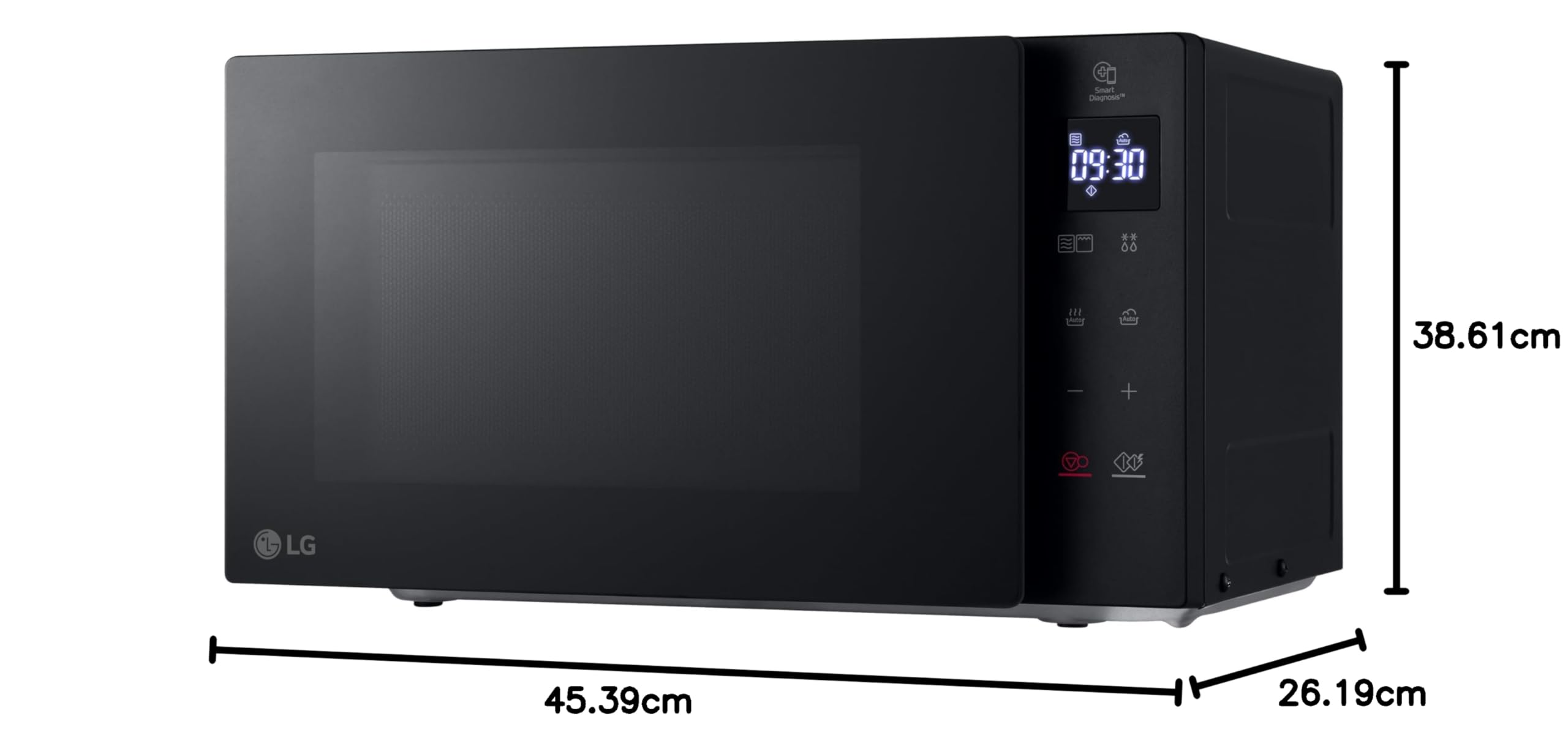 LG MH6032GAS kuchenka mikrofalowa z technologią Smart Inverter, pojemność 20 l, 1050 W, czarna