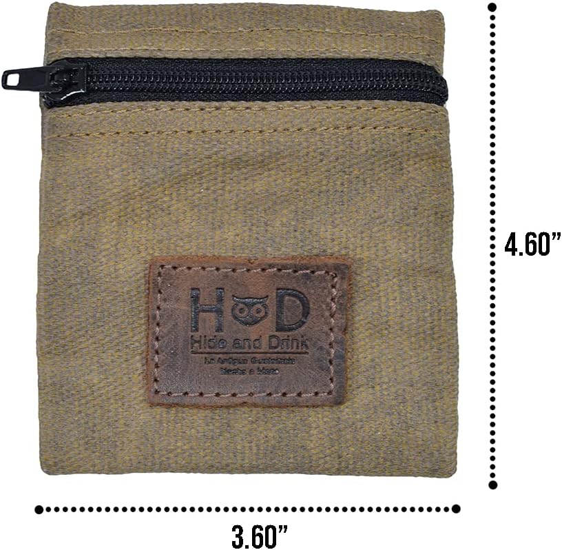 Hide & Drink, Water Resistant Waxed Canvas Condom Pouch, Change Valuables Tech Pocket Purse, Classic Partner Gift, Travel & Honeymoon Essentials, Handmade