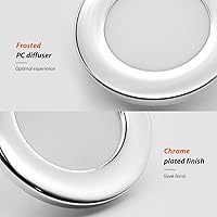 Vista 4 de Dream Lighting - Lámparas LED empotradas para techo de RV 12V - Iluminación interior para remolque, bote, luz cenital de color blanco cálido, 3W