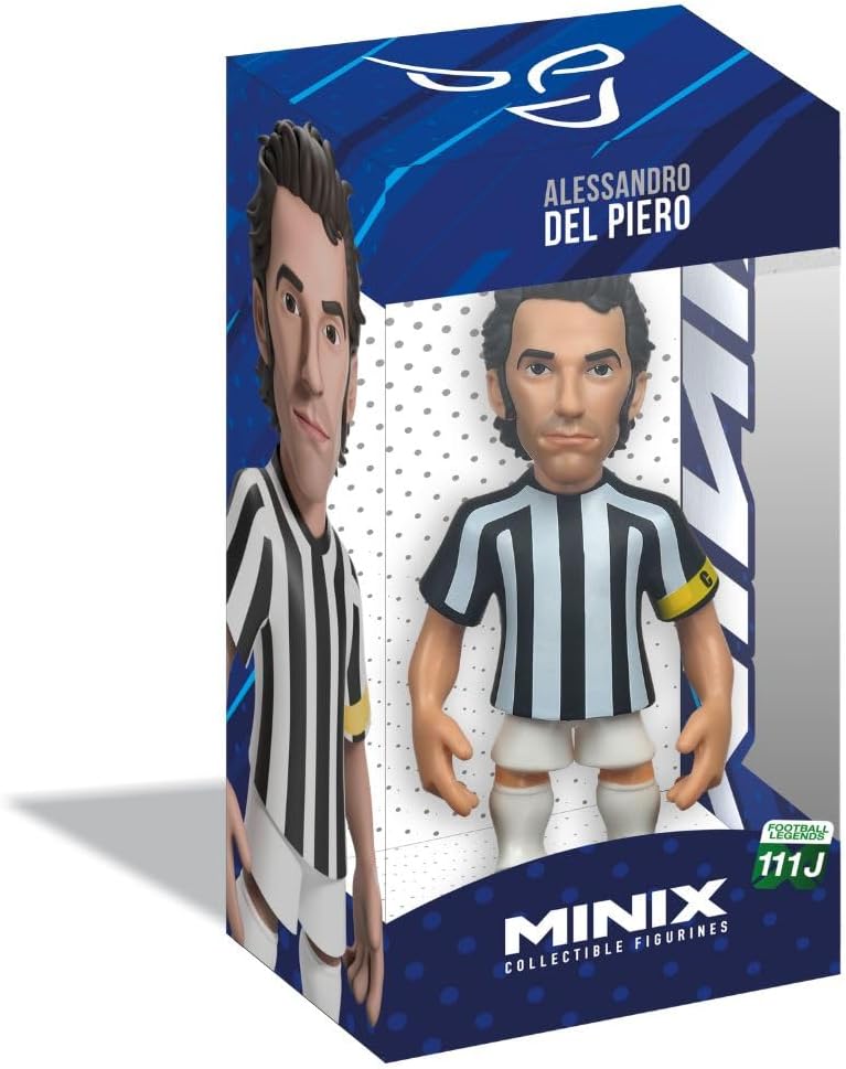 MINIX Alessandro Del Piero Juventus 12cm Figure - Collectible Del Piero Figure Sports Football Icon Range for Fans