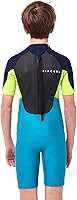 Vista 4 de Rip Curl Niños Omega 0.079 in Back Zip Shorty Traje De Neopreno 113BSP - Azul Marino