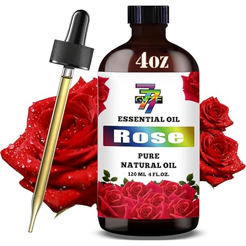 Rose Essential Oil (4 oz/120 ml) — Rose Oils for Aromatherapy, diffusers, humidifie...