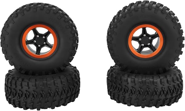 4PCS 1/10 RC Wymienne opony gumowe z stopem aluminium, amortyzowaną i bez poślizgu do stabilnej jazdy, materiału, materiału,