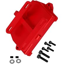 RC Aluminum Receiver Box Cover ESC Bracket Mounting Bracket Upgrade Parts for 1/5 X-MAXX 6S, 1/5 X-MAXX 8S, 1/6 4WD 4X4 XRT 8S Monster Truck RC Car.Red.