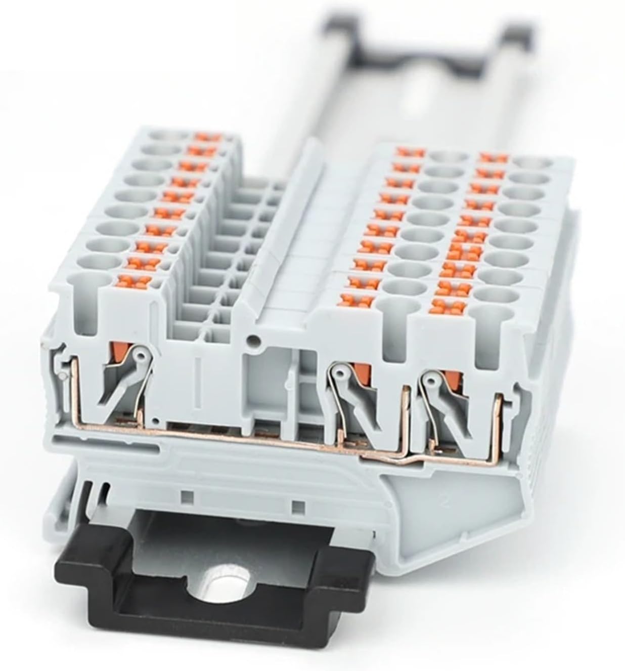10 PCS PT 2.5-TW Din Rail Terminal Block Push-in Electrical Connector 2.5mm² PT2.5-Twin 3-Conductor Wire PT2.5-TW