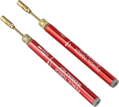 Rechargeable Gas Pencil Torch Soldering Iron for mini Blowtorch Refillable Welding Tool For DIY Plumbing Jewelry Repair Portable Lightweight Pink 195Mm2pcs