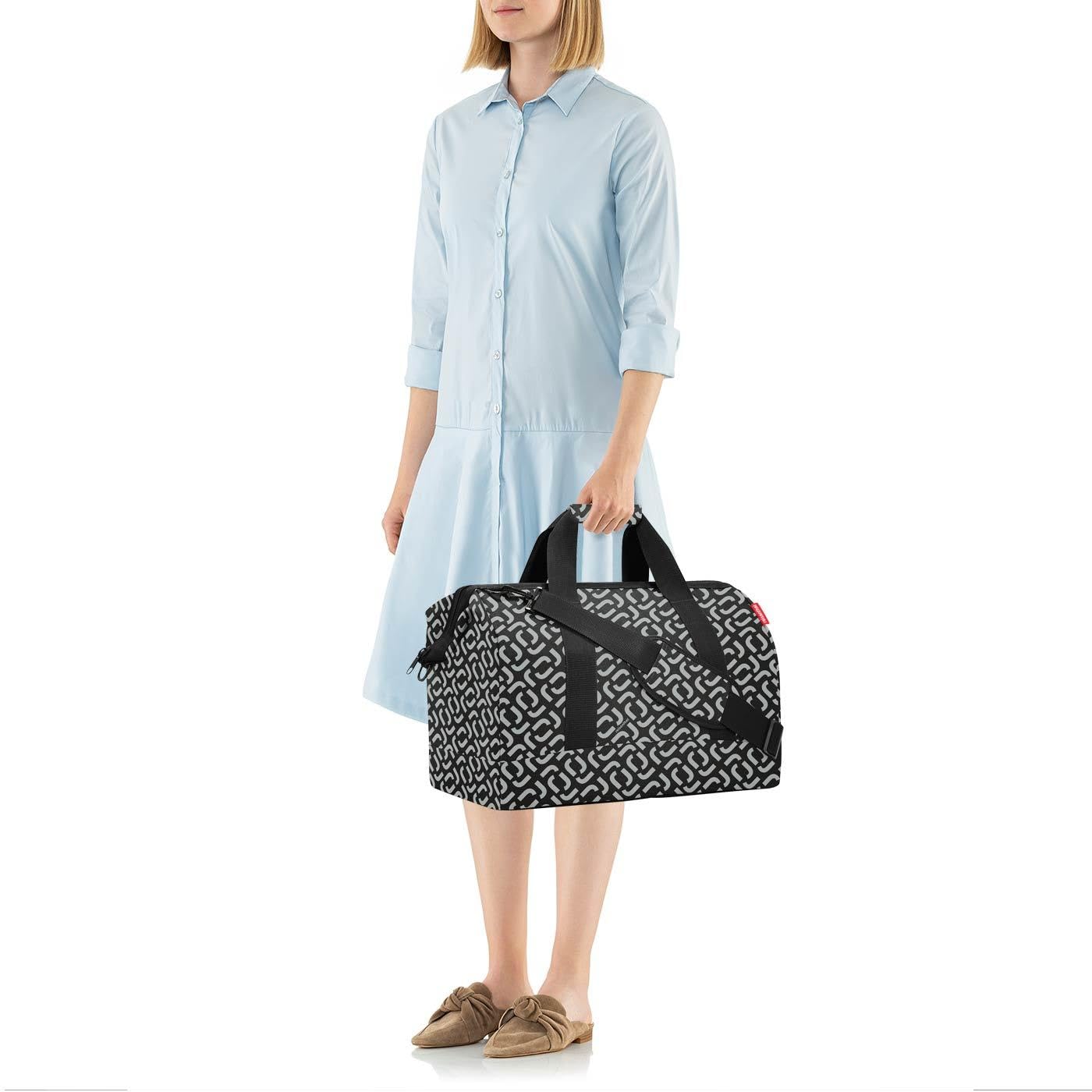 reisenthel Allrounder L in Signature Schwarz – Vielfältige Doktortasche zum Reisen, für die Arbeit oder Freizeit – Mit funktional-stylischem Design