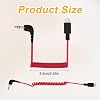 PEUTIER USB C to 3.5mm TRS Microphone Adapter, for Rode Wireless GO 2 / ME/Pro Hollyland Lark M1 / M2 / MAX / 150 / M1 / MAX Duo Audio Output DAC Coiled Cable for Android iPhone 15