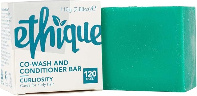 Ethique Curliosity Solid Hair Conditioner Bar for Curly Hair (110g/3.88oz) Vegan, Compostable, Biodegradable, Plant based