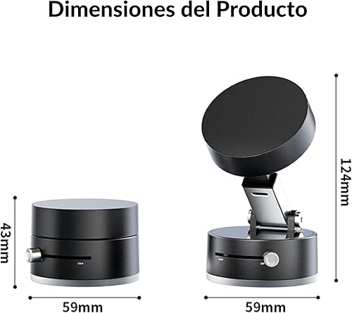 Miniatura 9 de Soporte magnético para teléfono de succión al vacío de 360°, soporte magnético para teléfono de automóvil, soporte para teléfono celular y soportes