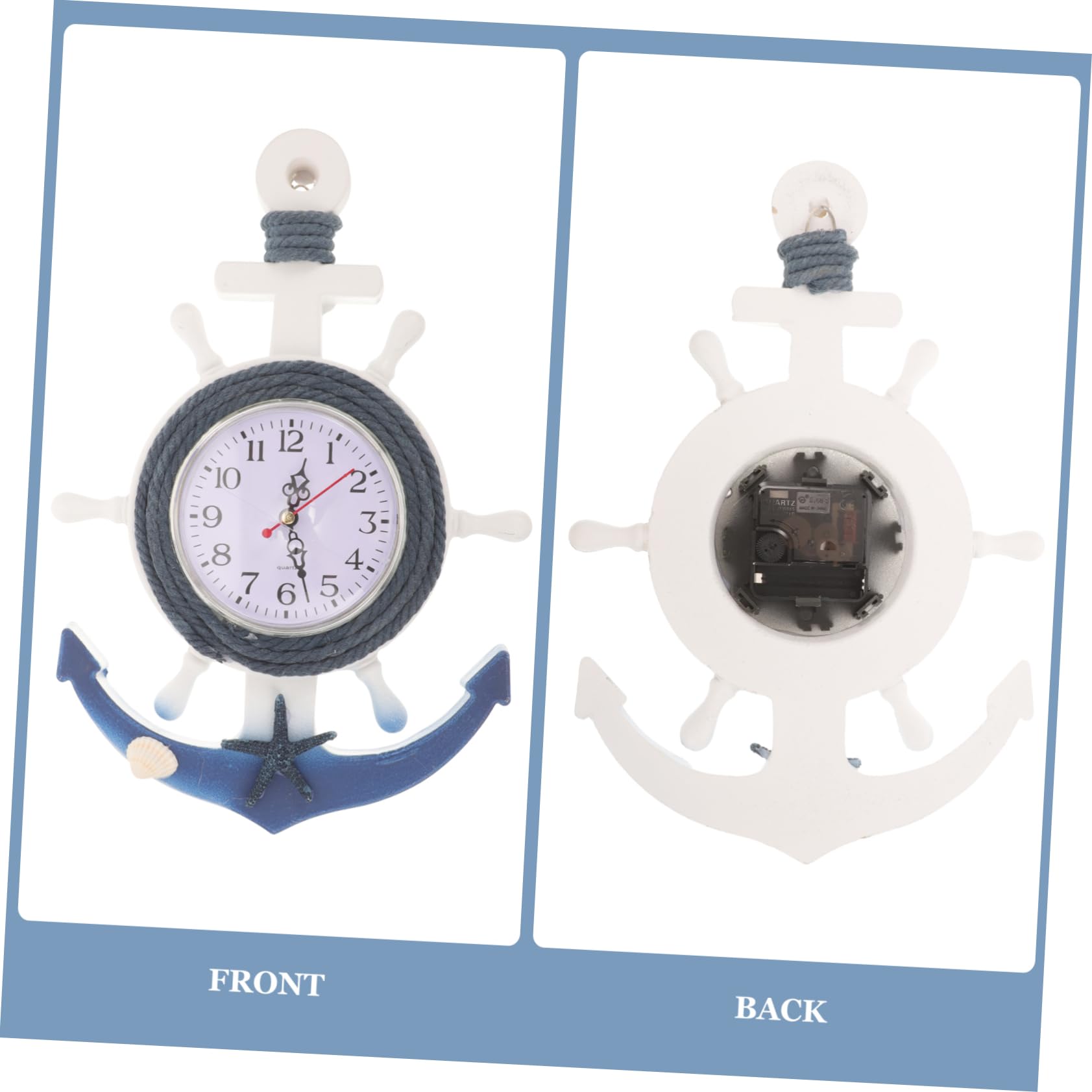 Veemoon Orologio da Parete Stile Mare Ancora Nave Decorativo