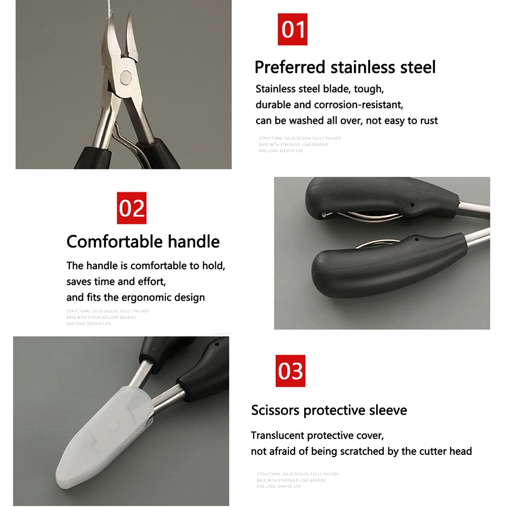Zehennagelknipser Nagelknipser Nagelknipser, Nagelknipser-Set, scharfe Hochleistungs-Zehennagelknipser und Fingernagelknipser-Set for dicke Nägel und eingewachsene Zehennägel, geeignet for Männer, Fra