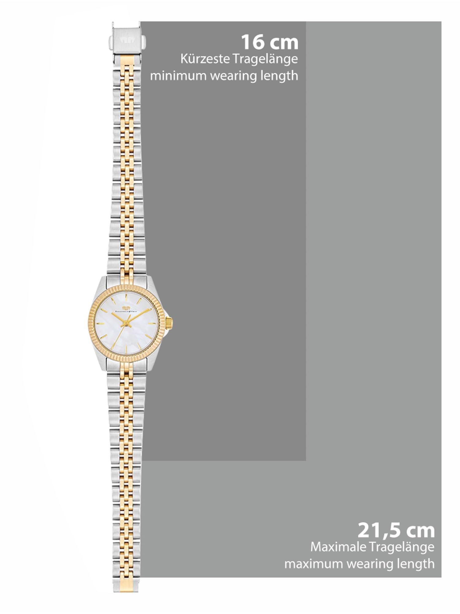 Rhodenwald & Söhne Damen Uhr analog Japan Quarzwerk mit Edelstahl Armband