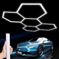 LZHOME Hexagon LED Garage Lights 25 Pack - 26400LM Super Bright 5000K Ceiling Light for Garage Workshop Gym Basement